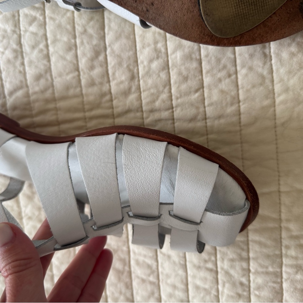 Dragon Diffusion White Leather Sandals - image 5